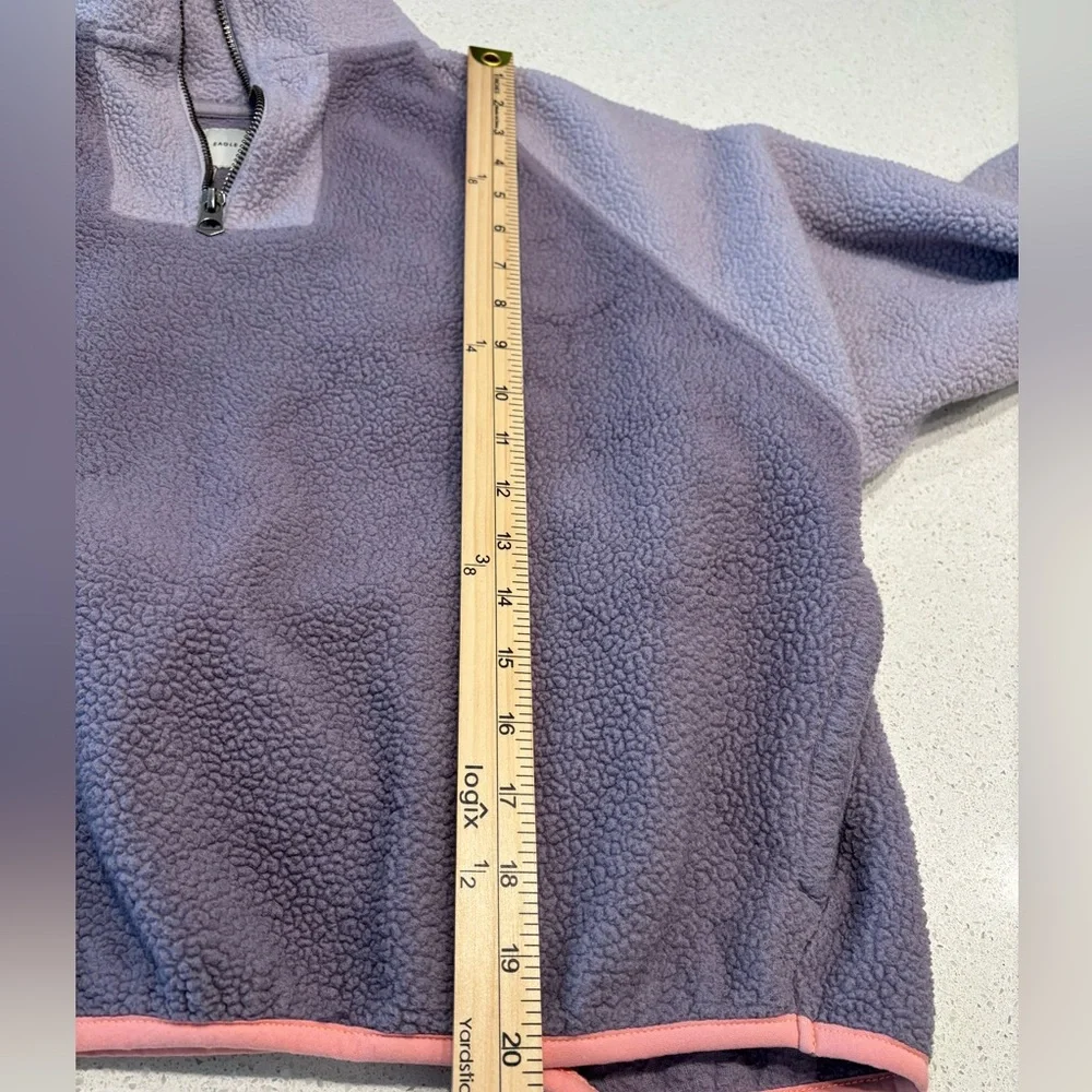 American Eagle Outfitters Light Purple Fleece Pullover, Size S - Picture 6 of 9